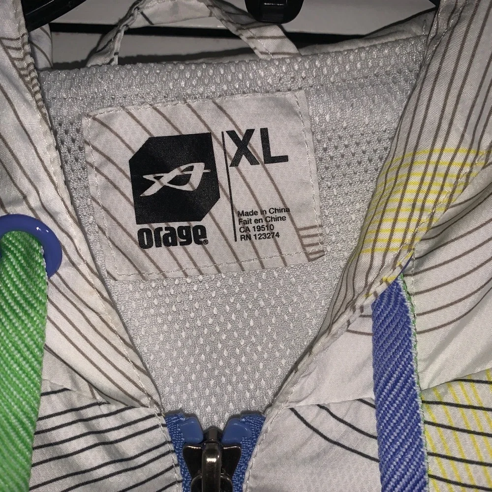 Orage Hooded Windbreaker Graphic Print, Size XL-A193